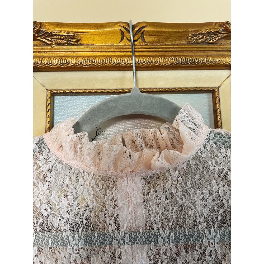 SHEIN Mini Floral Printed High Neck Ruffle Lace Trim Long Sleeve Mini Dress XS 2 - Picture 10 of 16